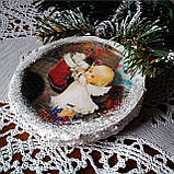 Ялинкова іграшка Ангелочок Підвісок медальйон на ялинку Подарунки на День Святого Миколая Різдво новий рік, фото 2