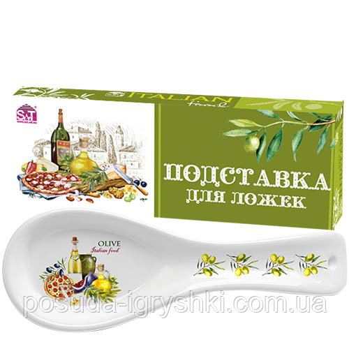 3653-13 Підставка для ложок "Італійські страви" 21см,h-2см