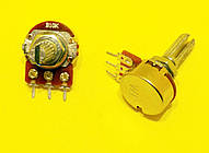 Потенціометр WH148 ручка 20мм, 3pin 10