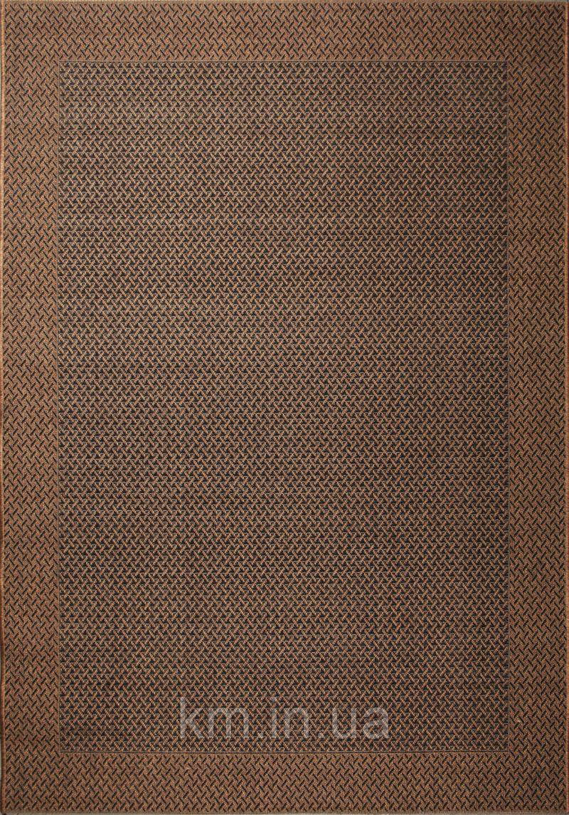 БЕЗВОРСОВИЙ КИЛИМ SISAL 44480 ЗОЛОТІЙ З ЧОРНИМ