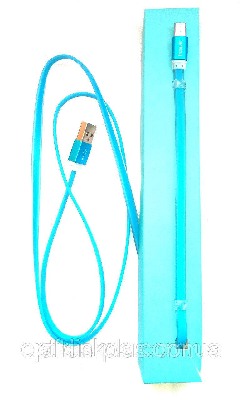 Кабель для передавання даних смартфона (smart phone data cable) HV-CB630 USB TO MicroUSB, blue