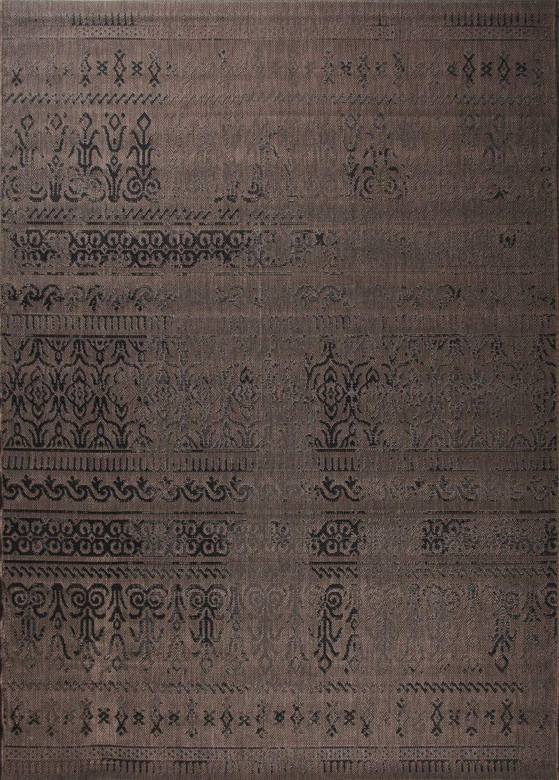 БЕЗВОРСОВИЙ КИЛИМ SISAL 44610 СІРИЙ З ЧОРНИМ, фото 1