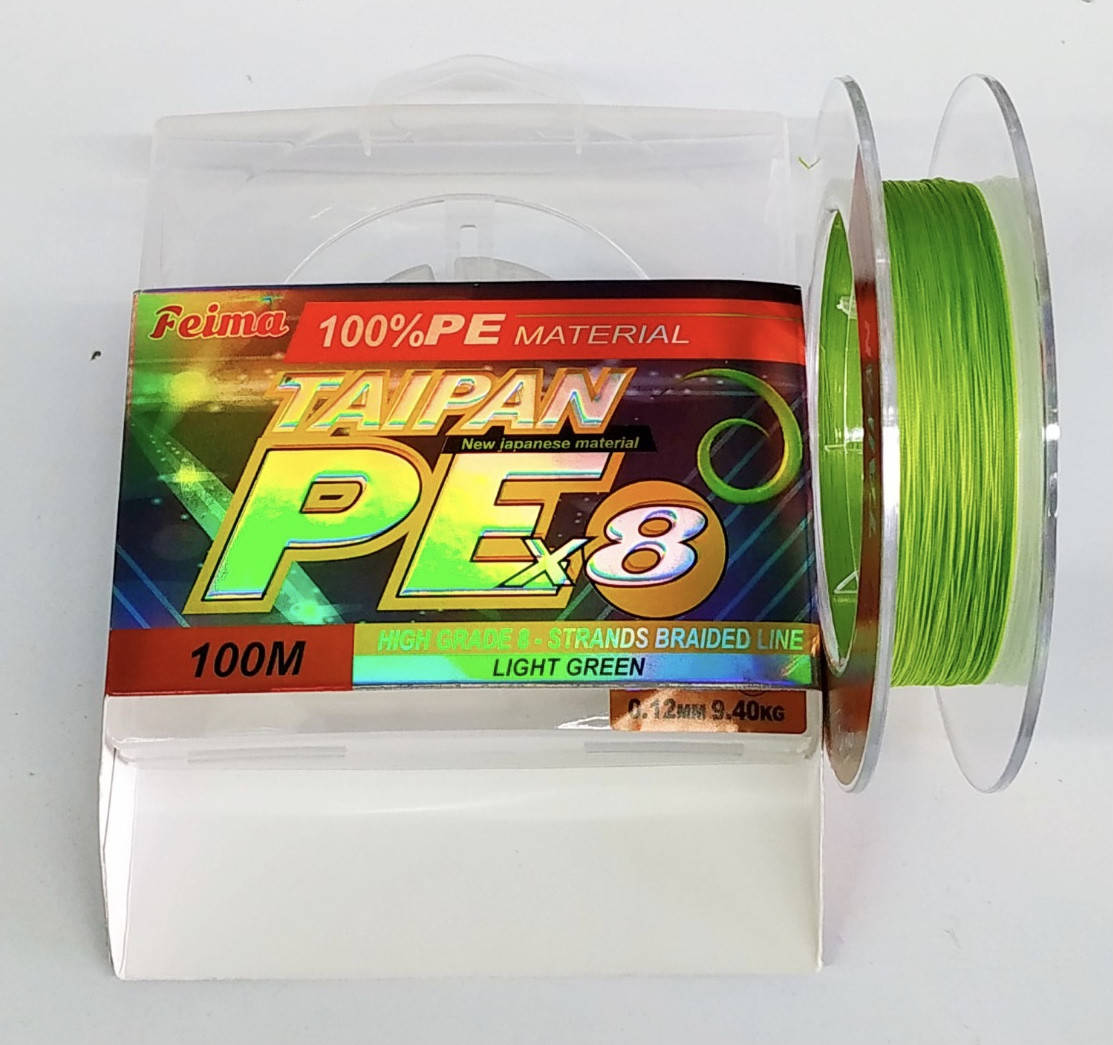 

Шнур Feima Taipan 100 м PEx8 0.18 мм, Салатовый