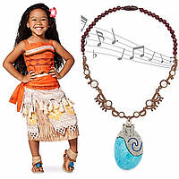 Карнавальный костюм Моана Дисней+Ожерелье Моаны поющая ракушка амулет сердце Те Фити ( Ваяна) Disney Store
