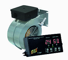 Комплект автоматики для твердопаливного котла AIR Logic (пласт.) + ELMOTECH VFS-120 295м3/год