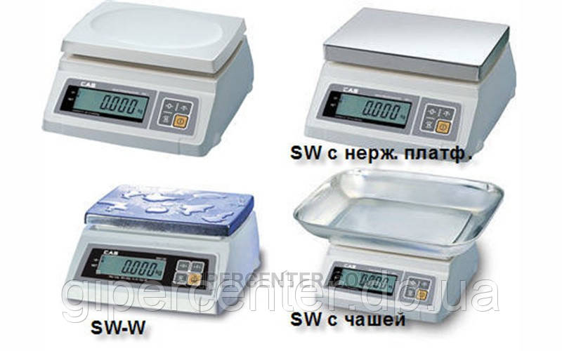 Весы фасовочные CAS SW-5D до 5 кг, платформа из пластмассы (два индикатора) - фото 3 - id-p614025588