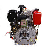 Двигун дизельний Weima WM188FBE (вал під шпону) 12 л.с. ел.старт, знімний циліндр, фото 9