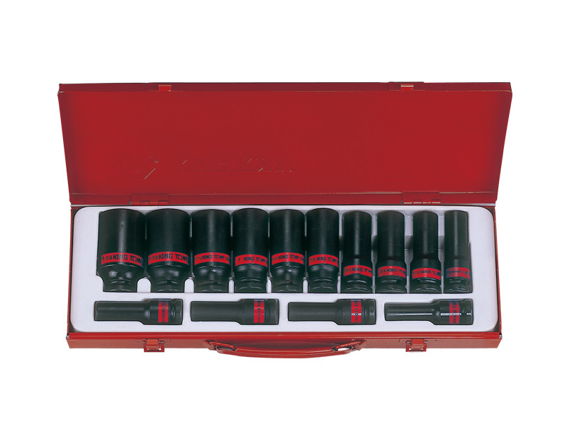 Набір головок KING TONY 4416SP 1/2" ударних, довгих (16 предметів)