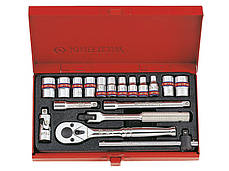 Набір головок KING TONY 2019SR 1/4" 12-гр., дюймові (18 предметів)