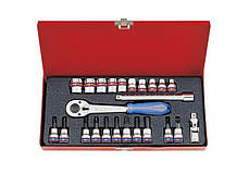 Набір головок KING TONY 3024SR 3/8" 12-гр. (24 предмета)