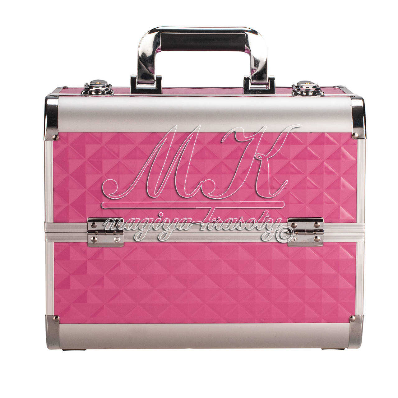 Професійний кейс для косметики "Series Texture", світло-рож. ромб, фото 1