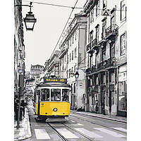 Картина-розмальовка Жовтий трамвайчик (KHO2187) Ідейка 40 х 50 см (без коробки)