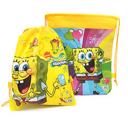 Мішок для взуття "Sponge Bob" 35*28см. флізелін (мікс 2 шт.)