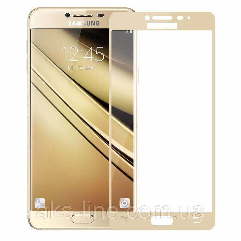 Захисне скло Full screen Samsung J330 (J3-2017) (Gold)