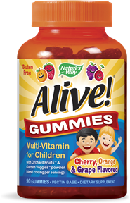 Nature's Way, Alive! Kids, Premium, жувальні вітаміни для дітей, 90 цукерок.