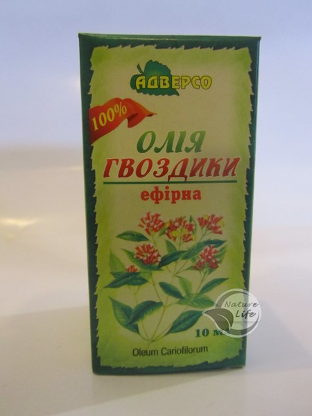 Ефірна олія Гвоздики 10 мл — під час астенії, поносу, бродіння в шлунку, паразитах