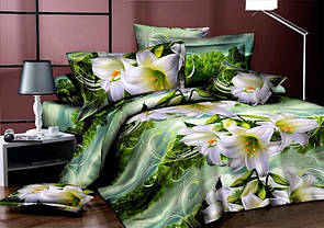 Двоспальне постільна білизна "Ranforce" квіти