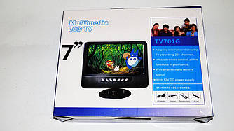 7" Портатитвый телевизор с аккумулятором TV USB+SD