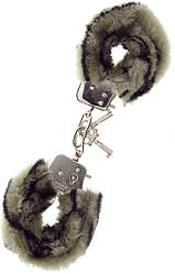 Наручники METAL HANDCUFF WITH PLUSH ZEBRA