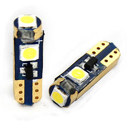 Червона світлодіодна Автолампа Т5 (w1.2w), 3 * 3030SMD Golden Canbus Red