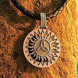 Срібний двосторонній оберегРод і Триголов., фото 2