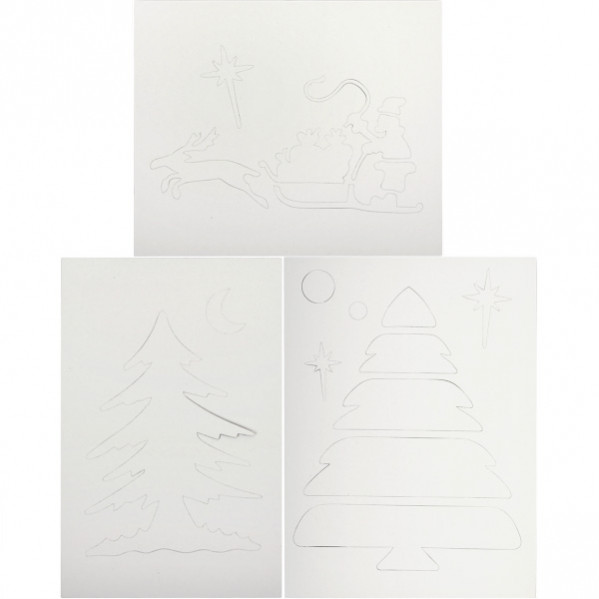 Набір новорічних трафаретів, 8 аркушів, А3-А4-А5