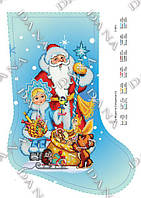 Сапожок для вышивки бисером ТМ Dana 3180Ч Дед Мороз и Снегурочка3