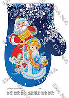 Рукавичка для вышивки бисером ТМ Dana 378Р Дед Мороз с Снегуркой 2