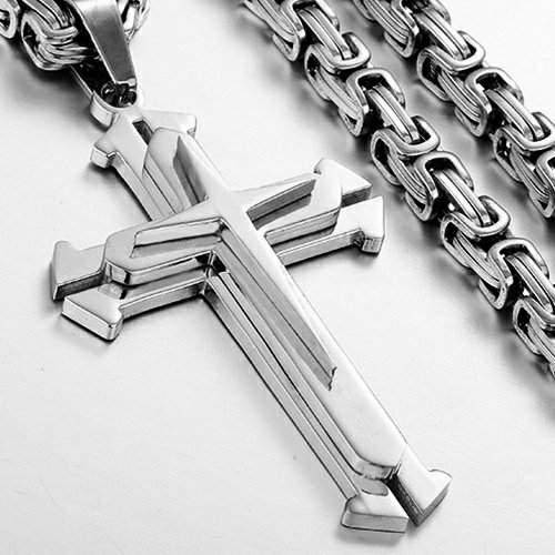 

Мужская цепочка Steel Rage Silver с крестиком
