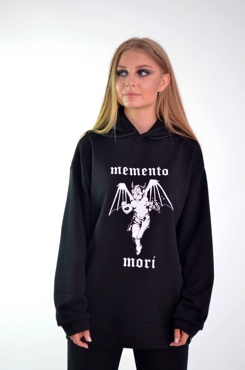 

Худи оверсайз унисекс Taboo Kyiv Memento Mori Black, Черный