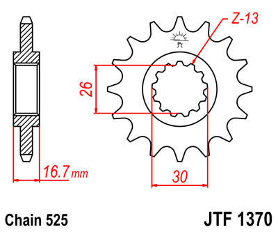 

Звезда передняя JT JTF1370.16