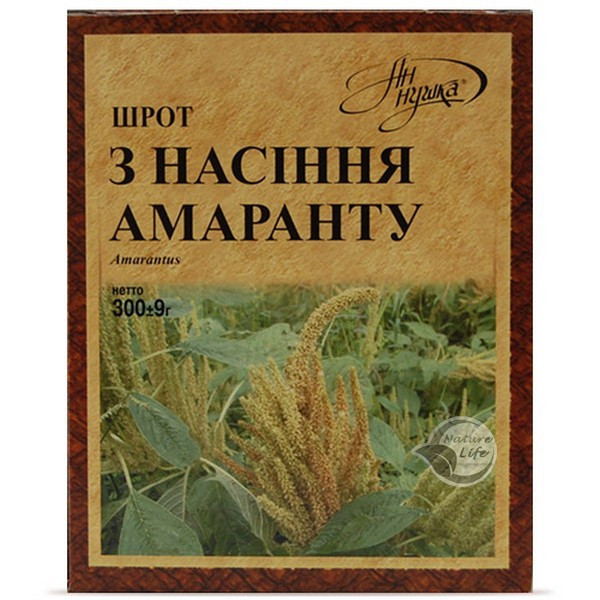 Шрот із насіння амаранту, 300 г для підтримки імунної та ендокринної систем, фото 1