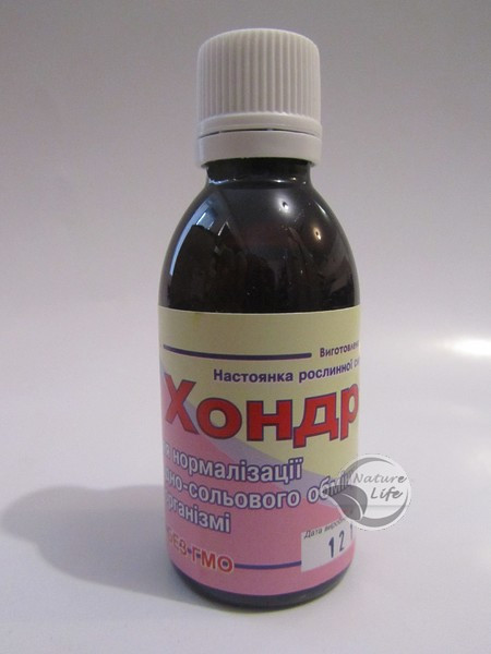 Настоянка "Хондра" 50 мл — у разі остеохондрозу, грижах хребта, фото 1