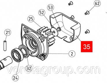 Кожух защитный шестерни NICE ROBUS350 RD400 (PPD0604R01.4540) - фото 1 - id-p608565292