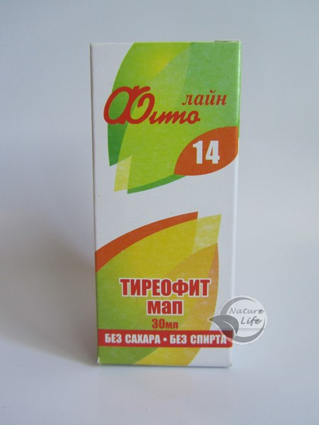 "Тиреофіт МАП (Фітолайн No14)" 30 мл для нормалізації та поліпшення функції щитоподібної залози