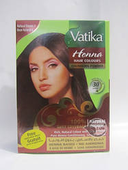 Індійська фарба для волосся Ватика Vatika Henna КОРІЧНЕВА з хною No4