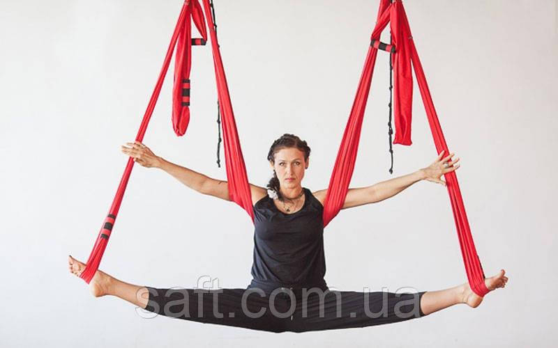 Гамак для йоги с ручками Antigravity Yoga (нейлон, р-р 280х150см, цвета в ассортименте) - фото 2 - id-p612730086