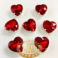 Сердечка в ланцюгах, колір Light Siam, розмір 10 мм, 1 шт.