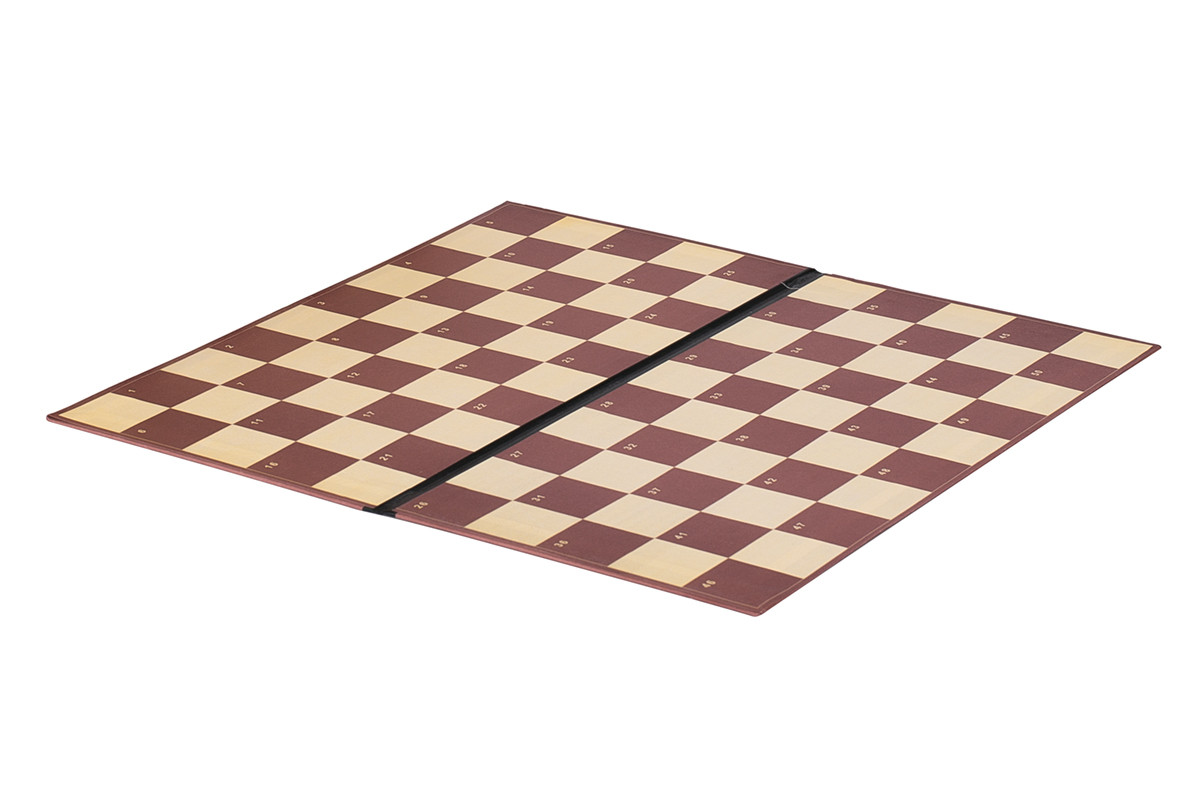 Доска для шашек и шахмат двухсторонняя на 64 и 100 клеток (40см х 40см) - фото 3 - id-p33930562