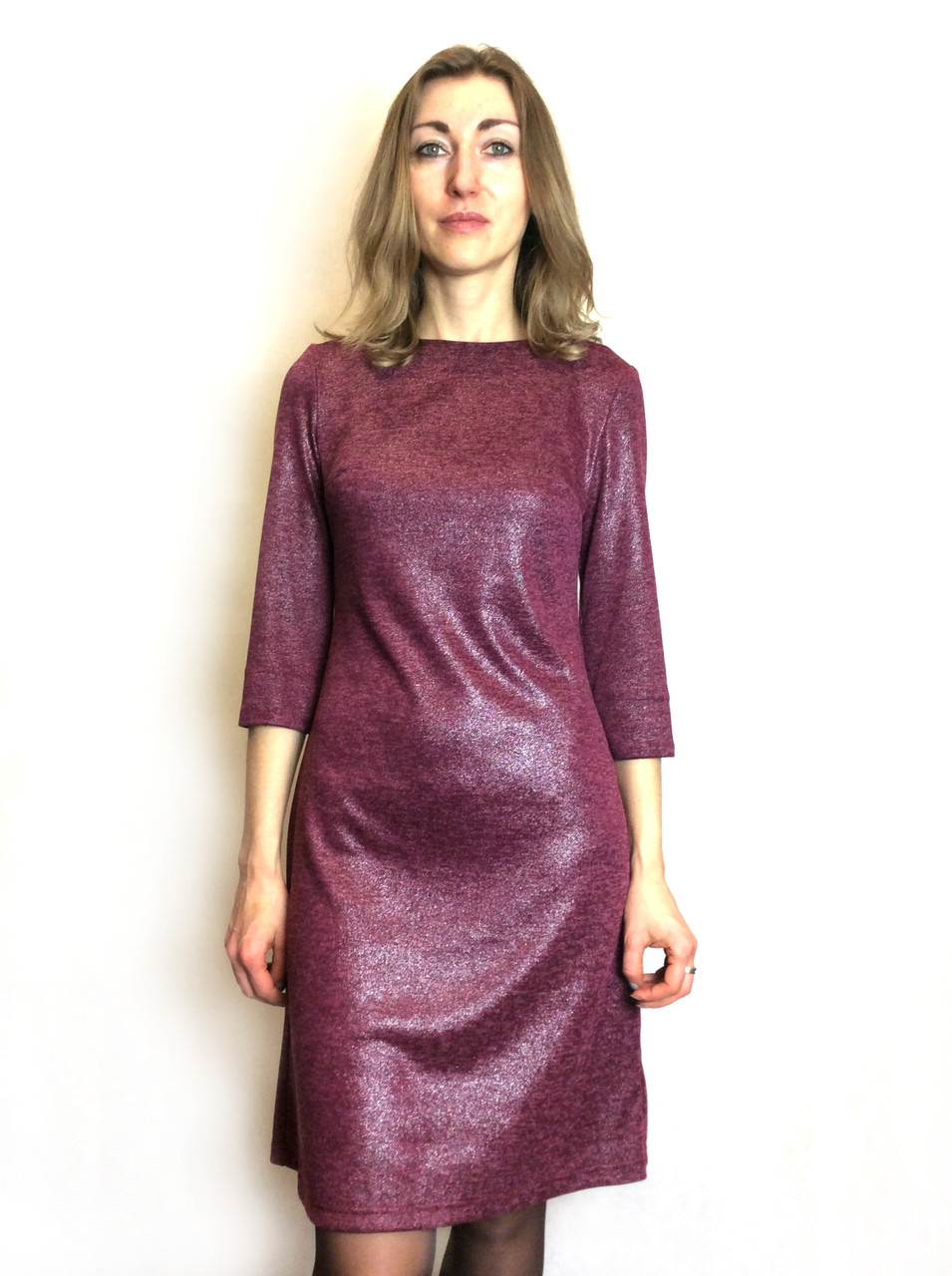 Коктейльне плаття бордо з блиском П214, фото 1