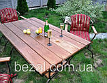Стіл садовий металевий з полицею, фото 4