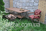 Стіл садовий металевий з полицею, фото 7