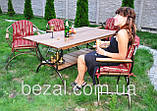 Стіл садовий металевий з полицею, фото 8
