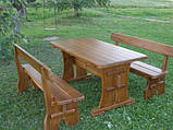Стіл дерев'яний для дачі, альтанки, саду Сільський 2м, фото 2