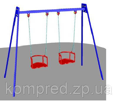 Дитячі гойдалки на гнучкій підвісці БК-719К, фото 1