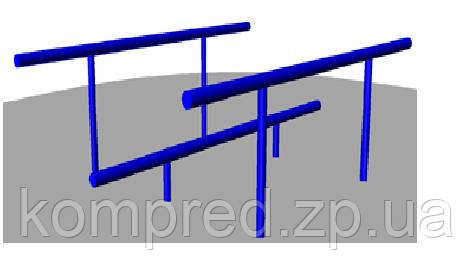 Брусья металлические двойные для пресса для спортивной площадки БК-787Р - фото 1 - id-p612778186