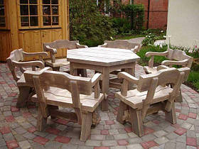 Стіл дерев'яний та 6 стільцями в комплекті Богатир