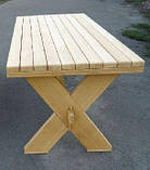Стіл обідній дерев'яний для дачі, саду, альтанки Дельта 2м, фото 2