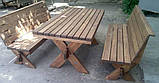 Стіл обідній дерев'яний для дачі, саду, альтанки Дельта 2м, фото 5