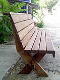 Стіл обідній дерев'яний для дачі, саду, альтанки Дельта 2м, фото 8